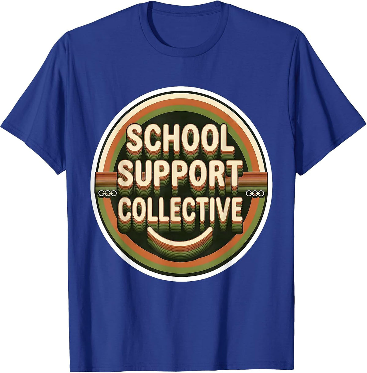 Men's School Support Collective Groovy Retro School Counselor T-Shirt - Royal Blue
