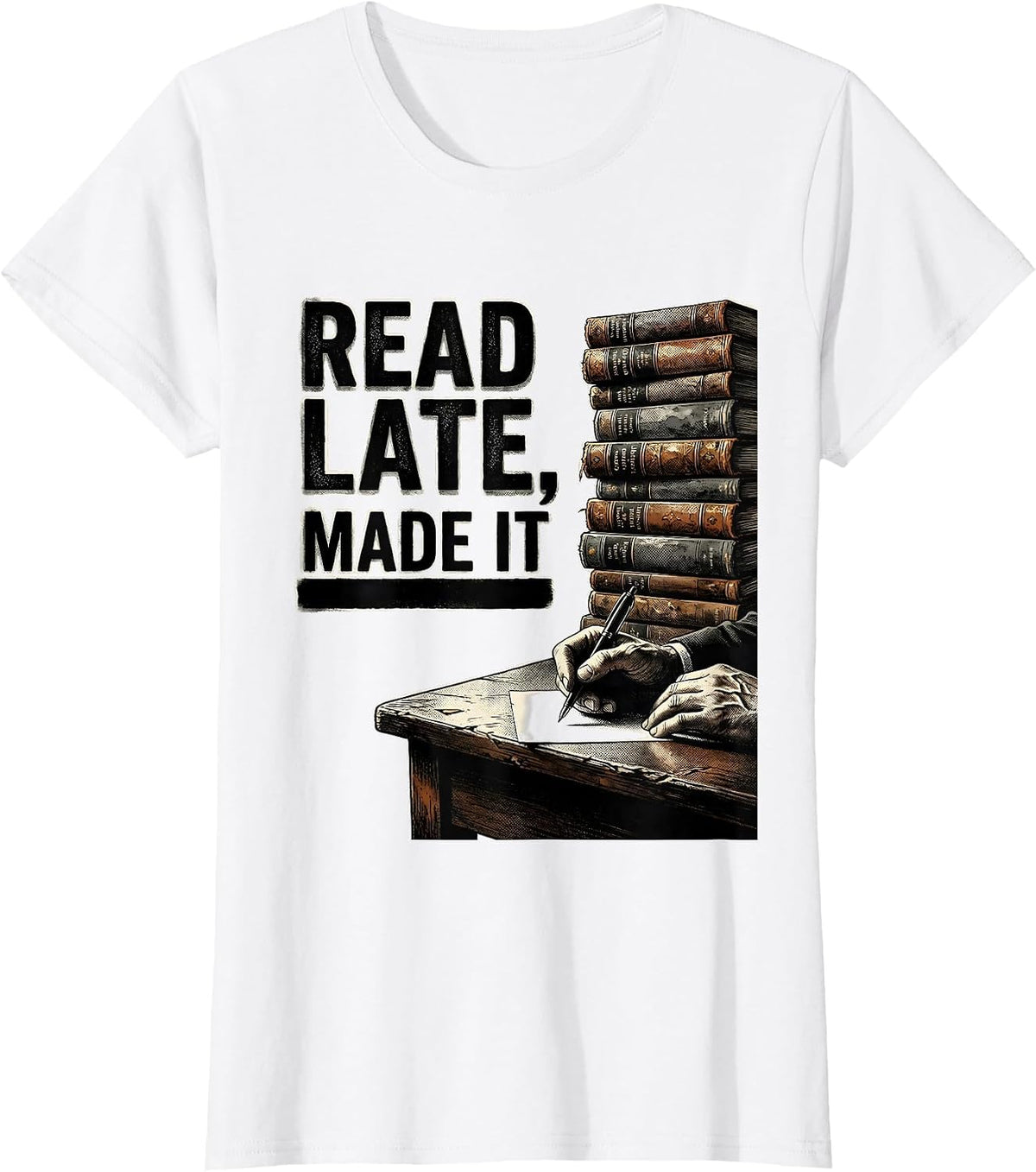 Read Late, Made It Funny Dyslexia Awareness Month Teacher T-Shirt - White