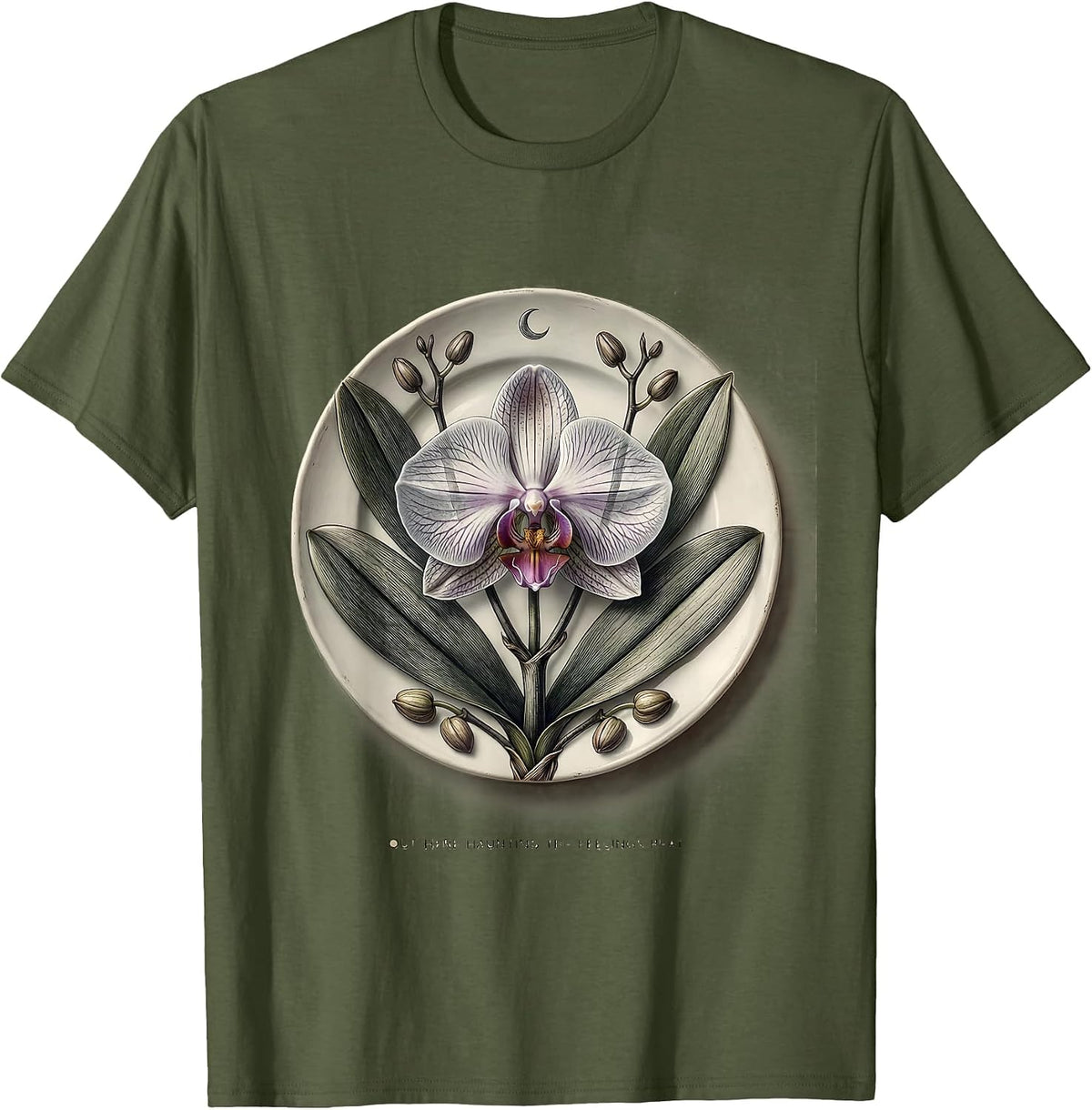 Out Here Haunting The Feelings Beat Halloween School T-Shirt - Olive Green