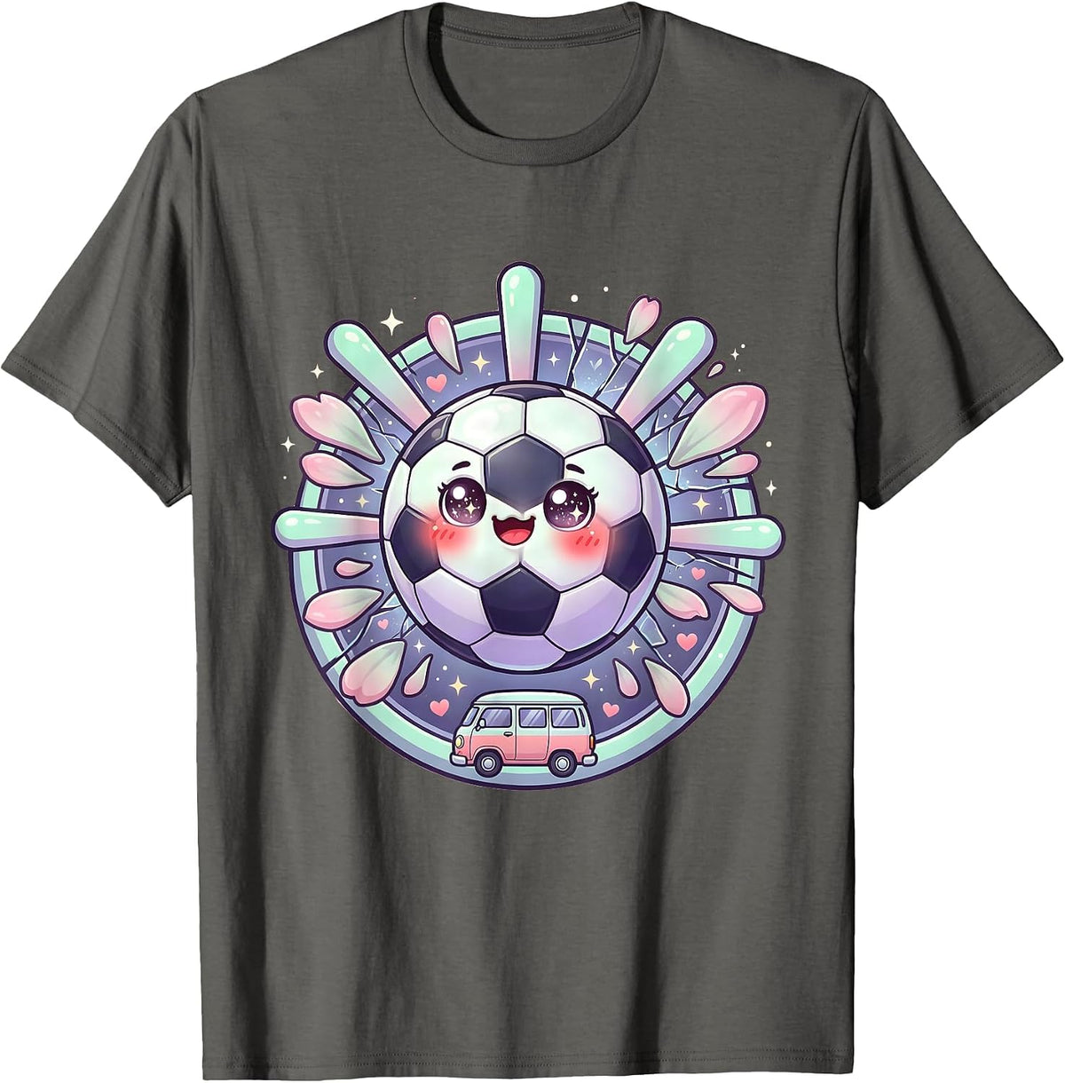 Men's Soccer Mom Minivan Window Burst Graphic T-Shirt - Asphalt Grey