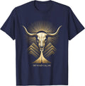 Dirt Roads Call Me Western Country Design T-Shirt - Navy Blue