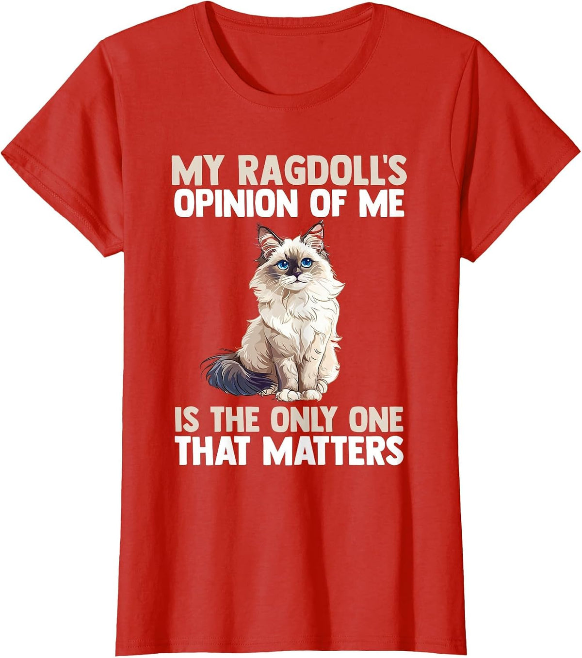 Cat Ragdoll T-Shirt - Red