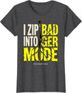 Women's I Zip Into Badger Mode The Bee Walks It Back Funny T-Shirt - Dark Heather Grey