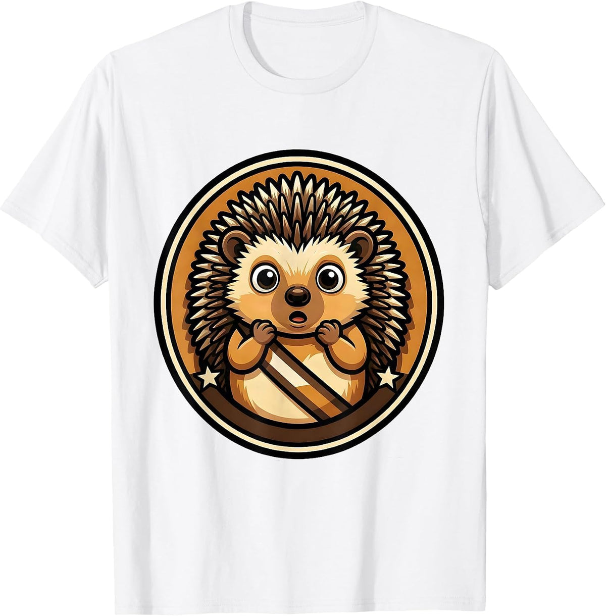Men's Hedgehog Mascot Cute Animal Lover Humor T-Shirt - White