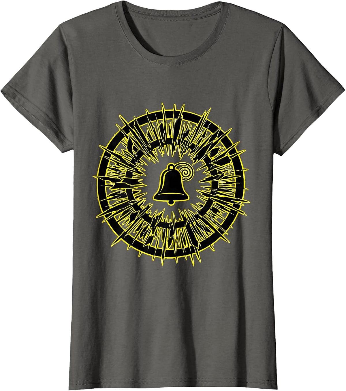 Women's Stencil Badge School Counselor Mental Health Humor T-Shirt - Asphalt Grey