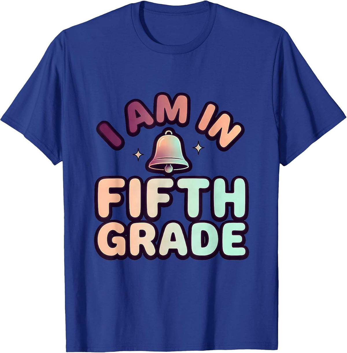 Men's I Am In Fifth Grade Girl Tie Dye Back to School T-Shirt - Royal Blue