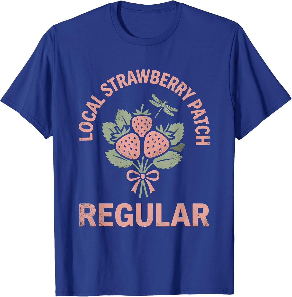 Local Strawberry Patch Regular Graphic Design T-Shirt - Royal Blue