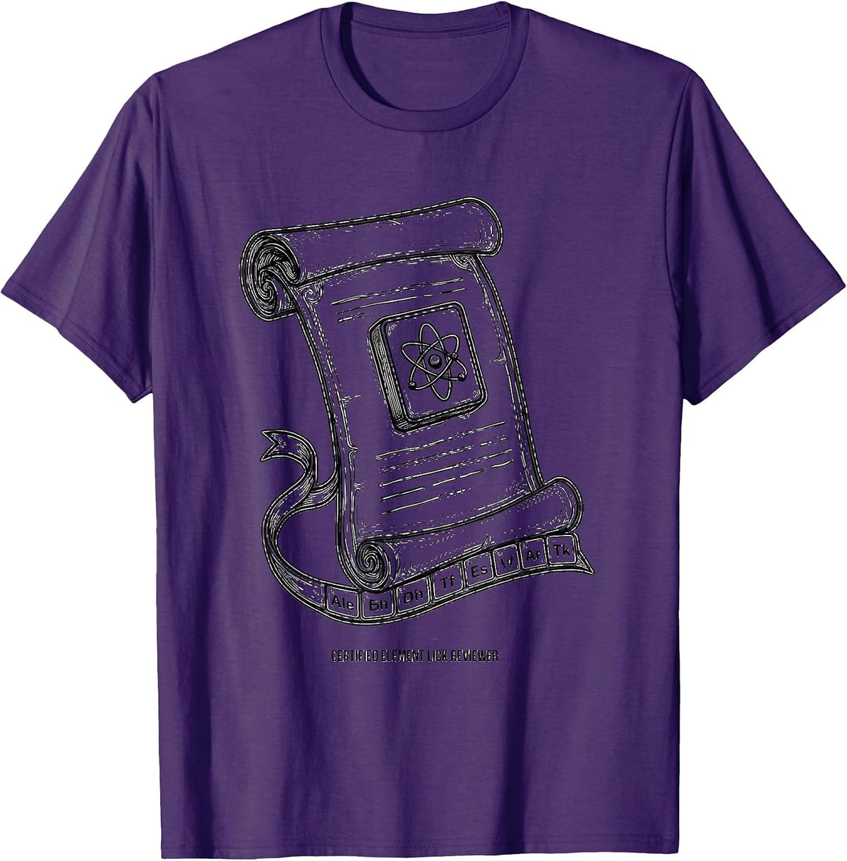 Men's Certified Element Lick Reviewer Funny Science Teacher Gift T-Shirt - Purple
