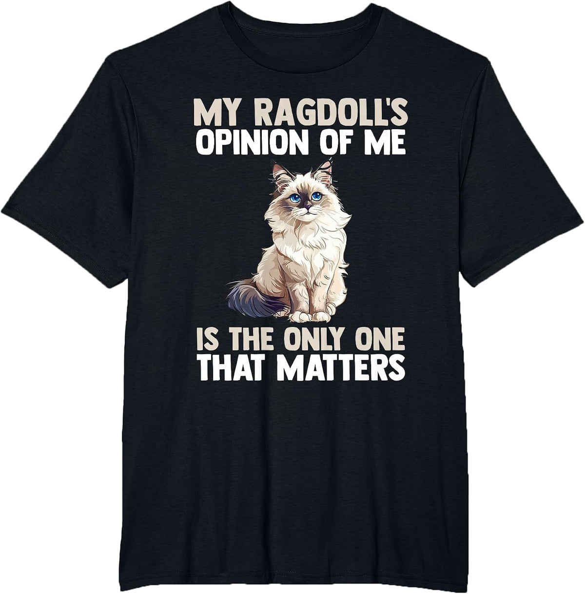 Cat Ragdoll T-Shirt - Black