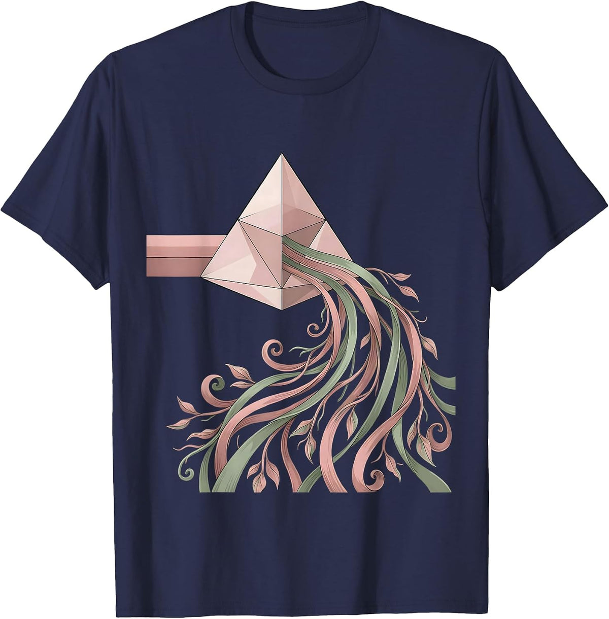 Dyslexia Awareness Prism Light Spectrum Design T-Shirt - Navy Blue
