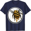 Boo Bees Ghost Honey Bee Halloween Humor T-Shirt - Navy Blue
