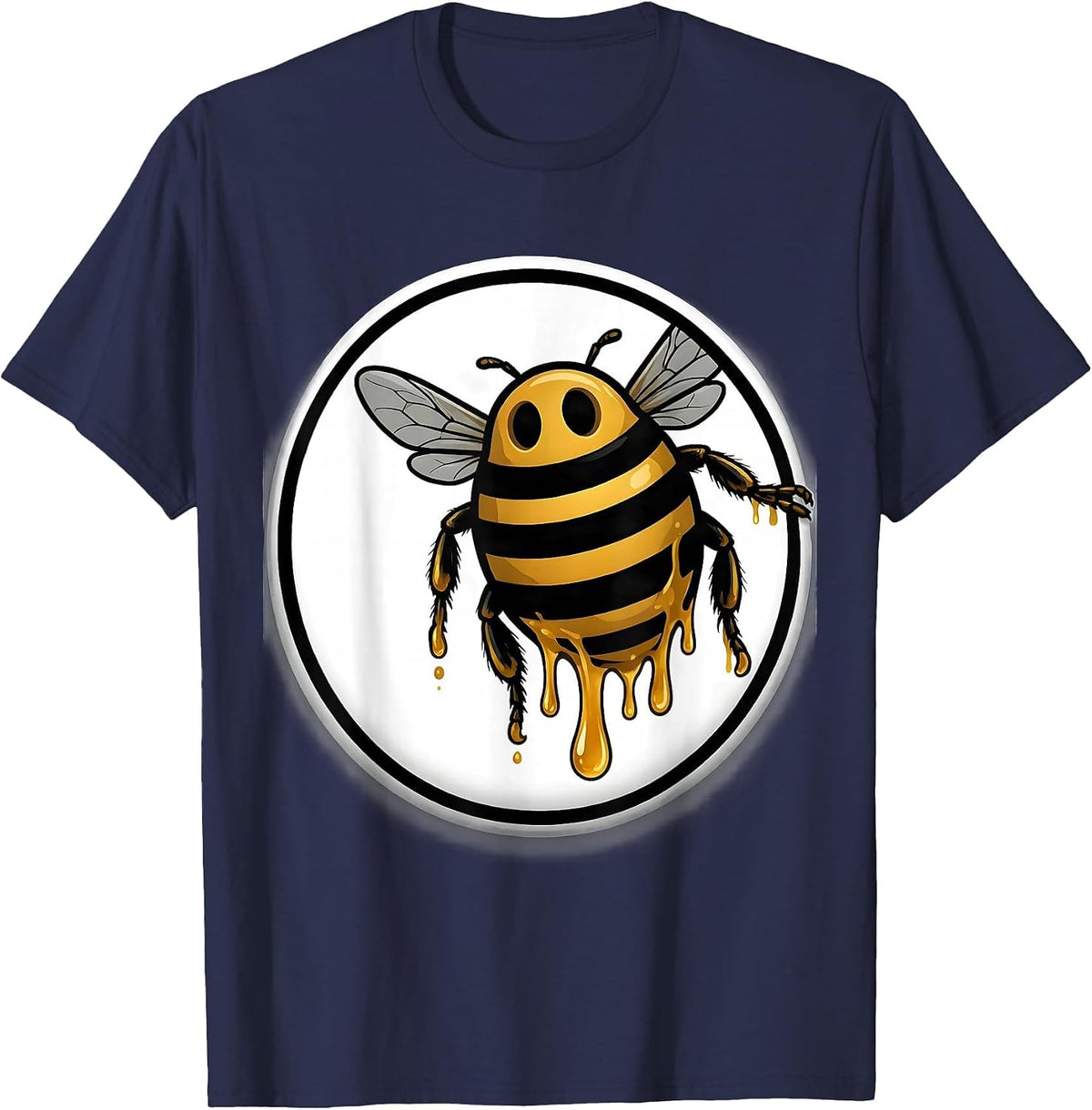 Boo Bees Ghost Honey Bee Halloween Humor T-Shirt - Navy Blue