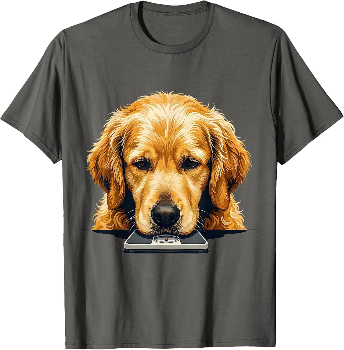 Men's Goldendoodle Head-on Calm Doodle Owner Humor T-Shirt - Asphalt Grey