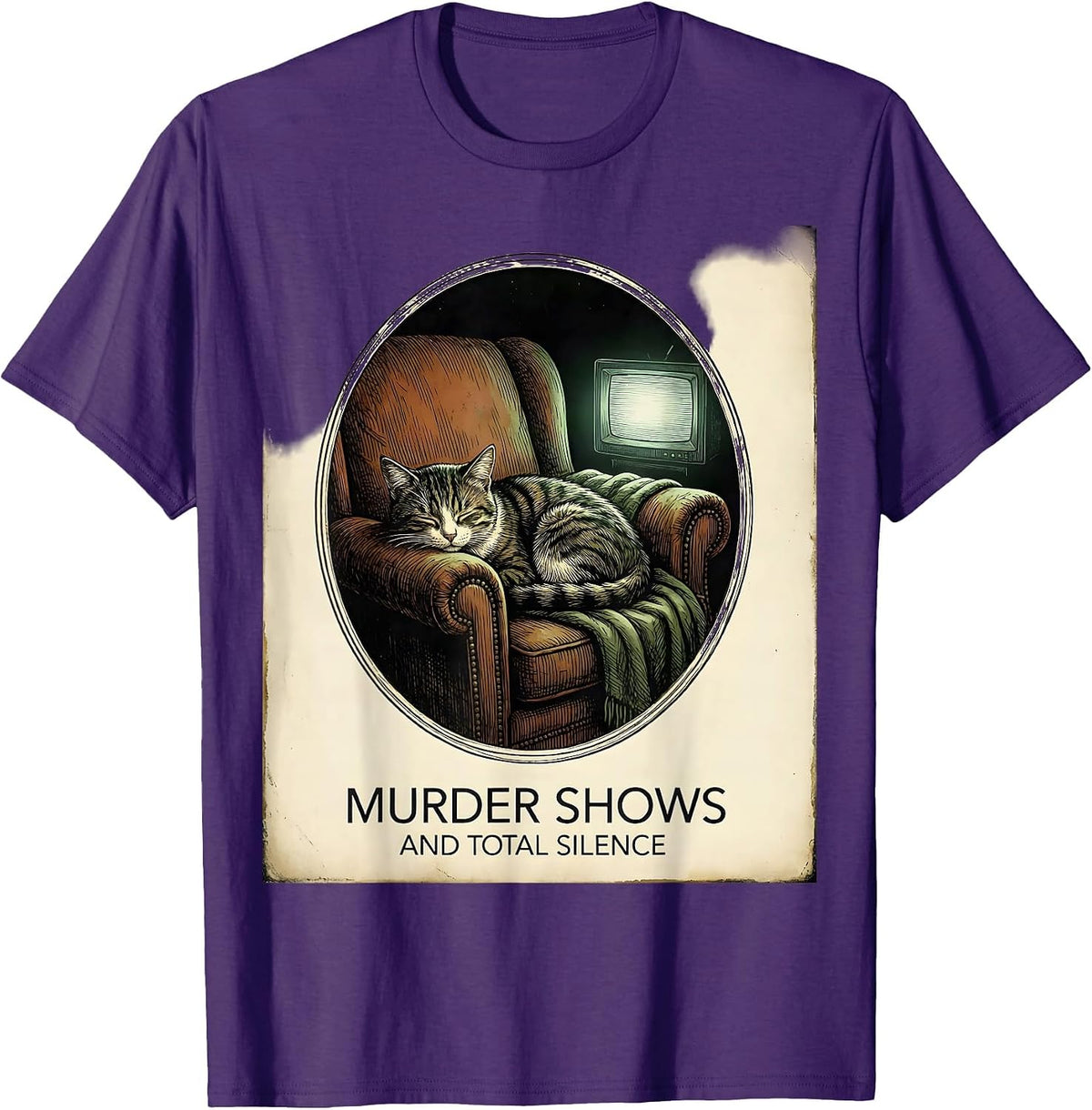 Men's Murder Shows And Total Silence Funny True Crime Lover T-Shirt - Purple