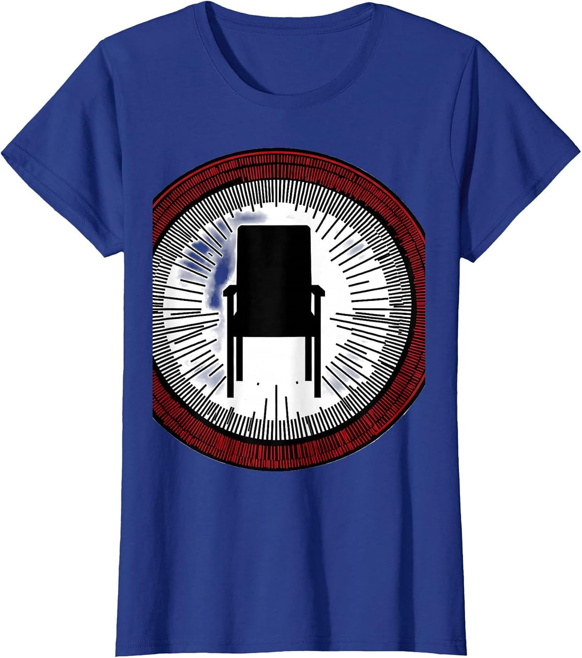 Women's Chair Badge School Counselor Appreciation Mental Health T-Shirt - Royal Blue