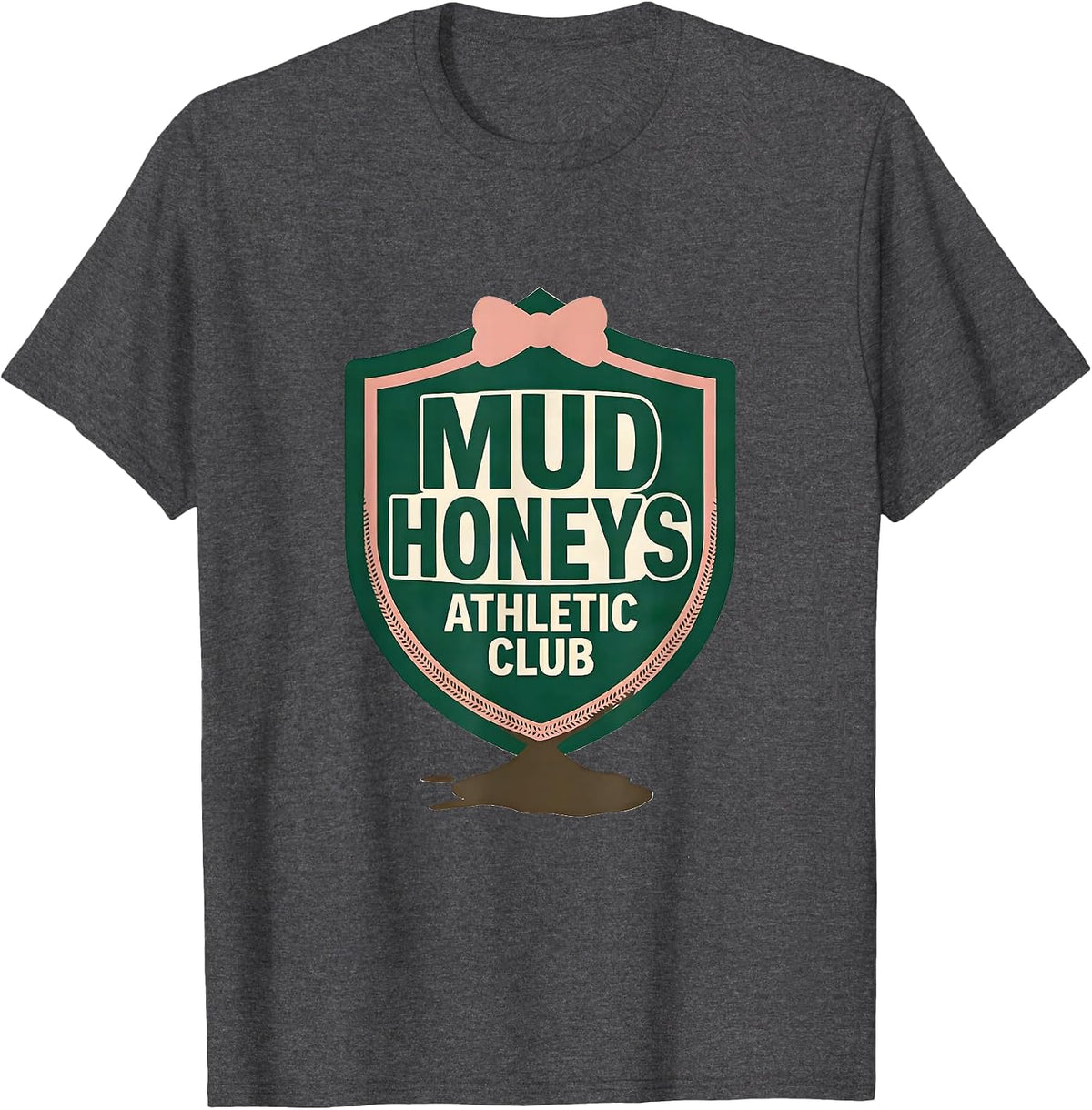 Men's Mud Honeys Athletic Club Funny Mud Run Obstacle Course T-Shirt - Dark Heather Grey