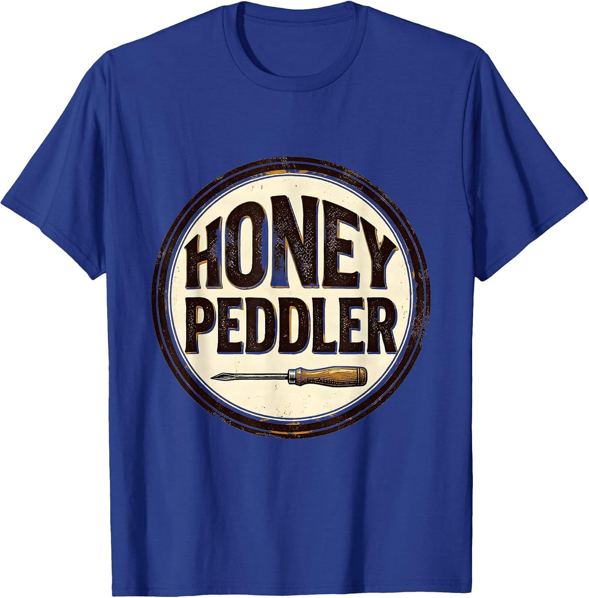Honey Peddler Vintage Beekeeper Hobbyist Bee Pride T-Shirt - Royal Blue