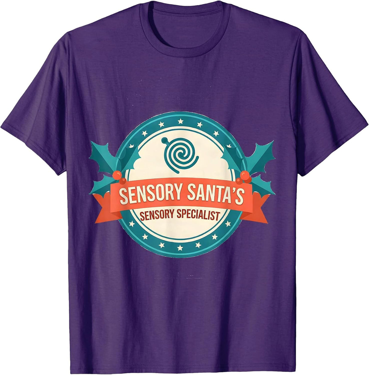 Men's Sensory Santa's Sensory Specialist Occupational Therapist T-Shirt - Purple