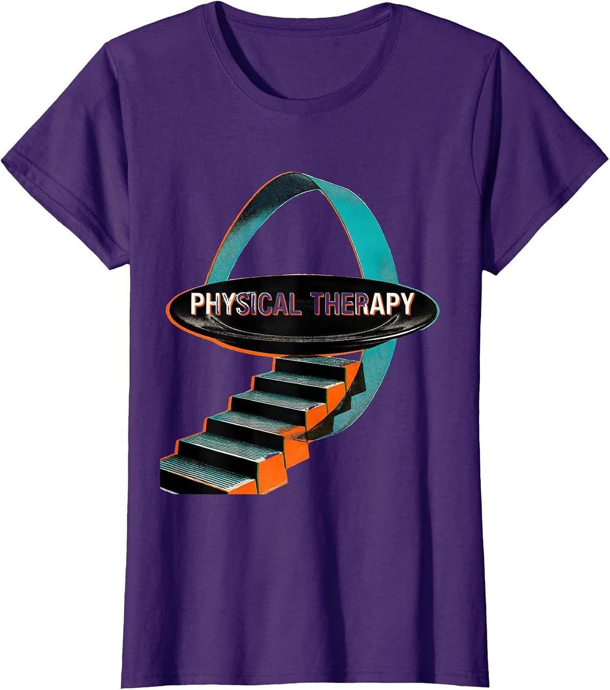 Women's Physical Therapy Risograph Occupational Therapist PT Student T-Shirt - Purple