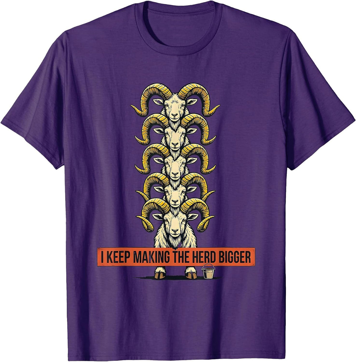 I Keep Making The Herd Bigger Funny Goat Farmer Gift T-Shirt - Purple