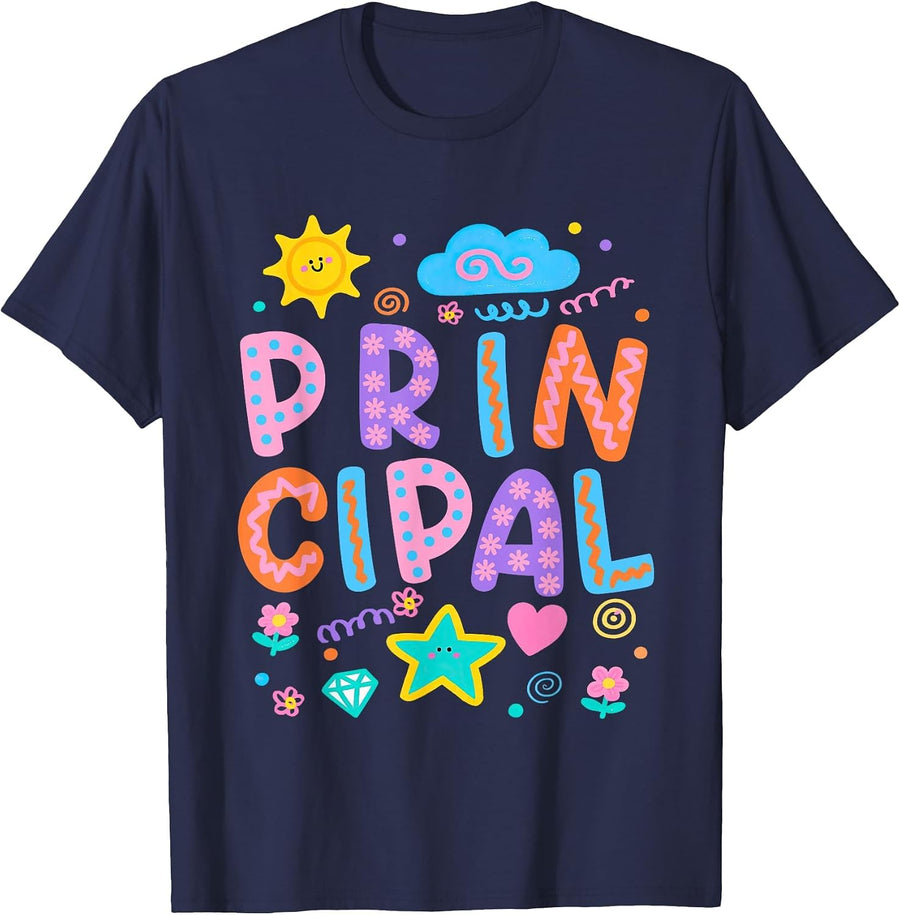 Principal School Staff Appreciation Elementary-School Women T-Shirt - Navy Blue