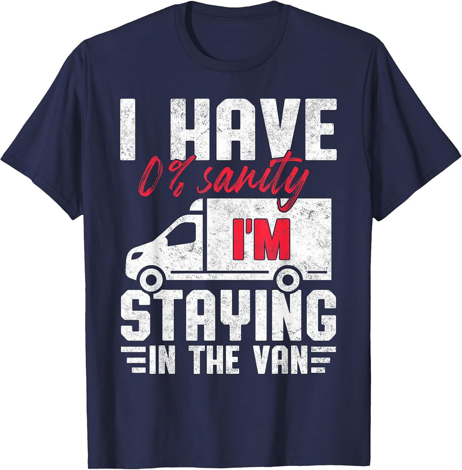 I'm Staying in Tha Van Phasmophobia Funny T-Shirt - Navy Blue