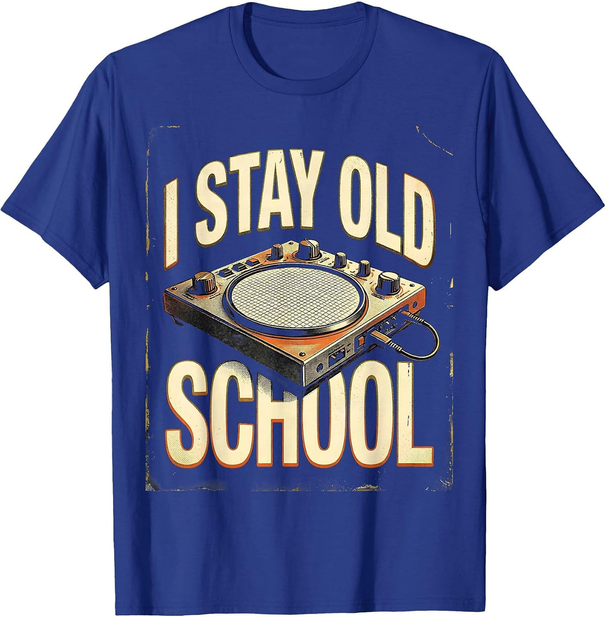 I Stay Old School Nostalgic Hip Hop 80s 90s Music T-Shirt - Royal Blue