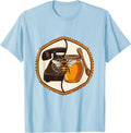 Men's Beekeeper Badge Rotary Phone Honey Jar Humor T-Shirt - Baby Blue