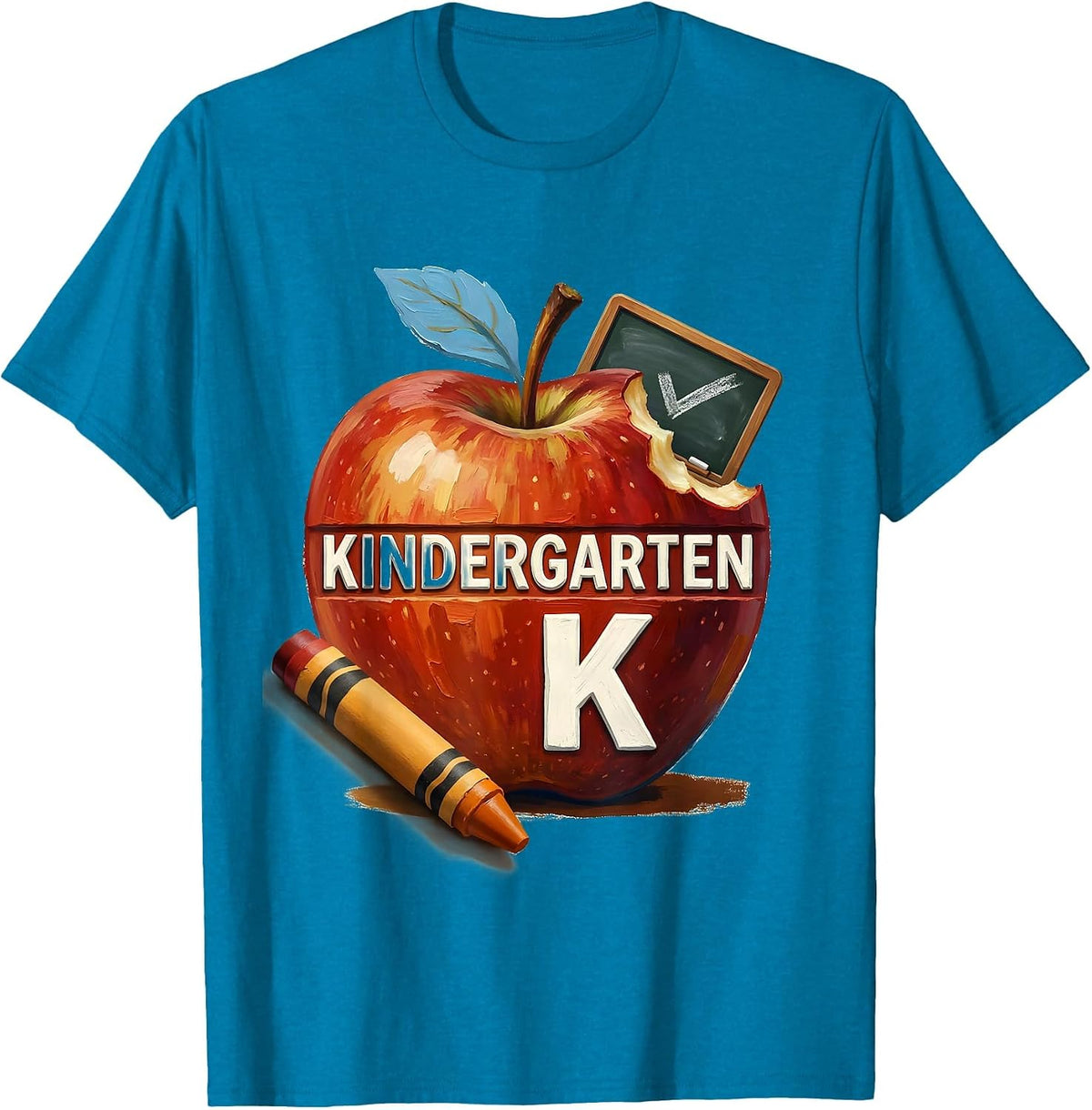 Kindergarten Cute Elementary Teacher Back To School First T-Shirt - Sapphire Blue