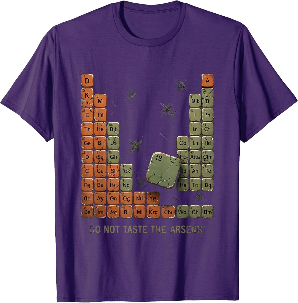 Men's Do Not Taste The Arsenic Funny Periodic Table Chemistry T-Shirt - Purple
