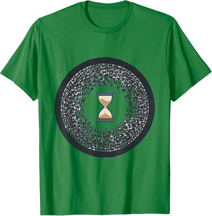 Men's Centered Hourglass Dense Megaphone Marks School Counselor T-Shirt - Kelly Green