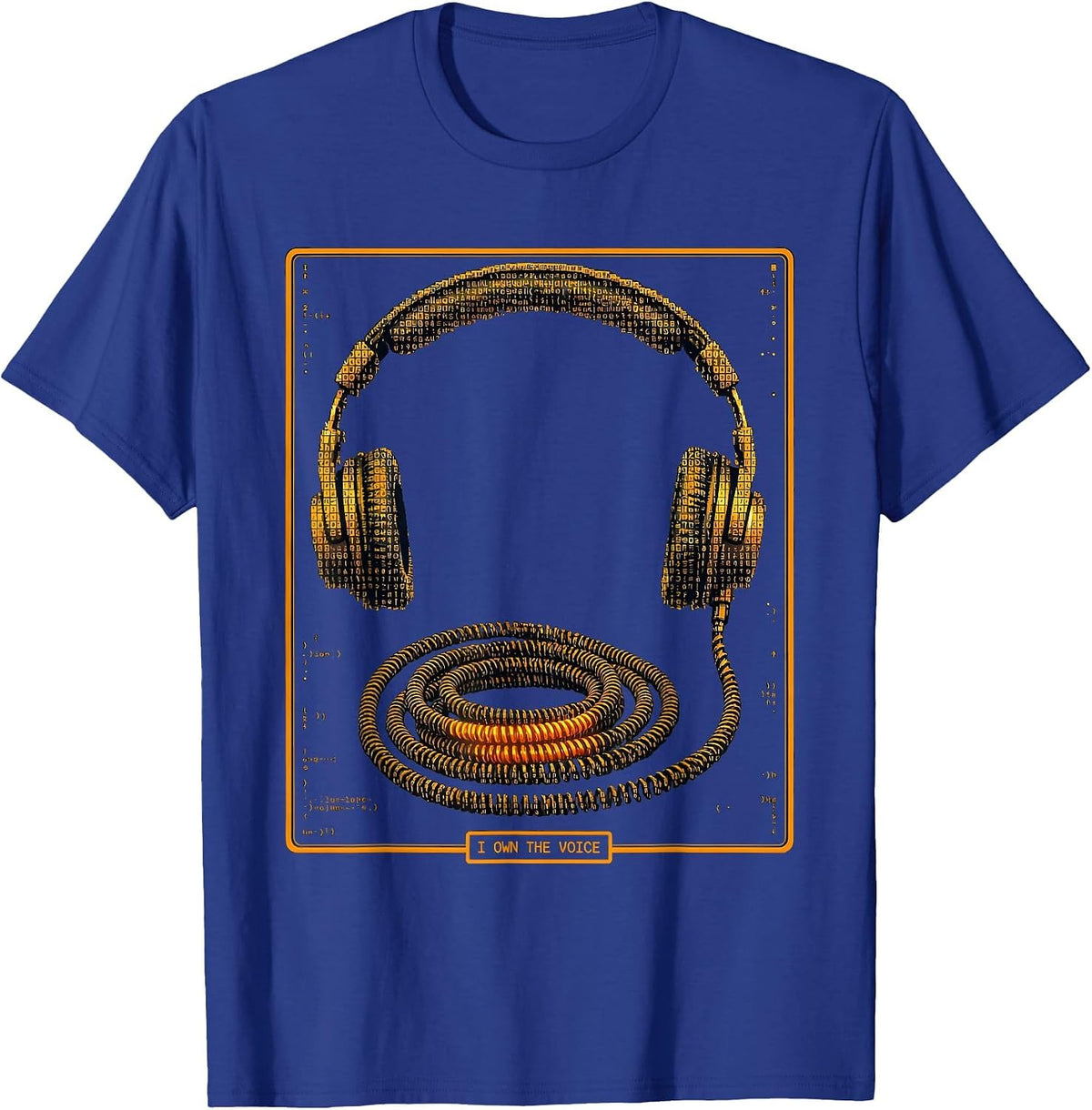 Men's I Own The Voice Ascii Terminal Art 911 Dispatcher Thin T-Shirt - Royal Blue