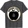 Men's Shana Tova Minimalist Jewish New Year Apple Honey Gift T-Shirt - Dark Heather Grey