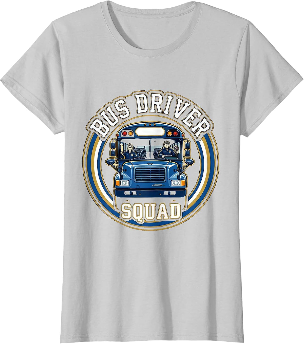 Women's School Bus Driver Crew Appreciation Back To School T-Shirt - Silver Grey
