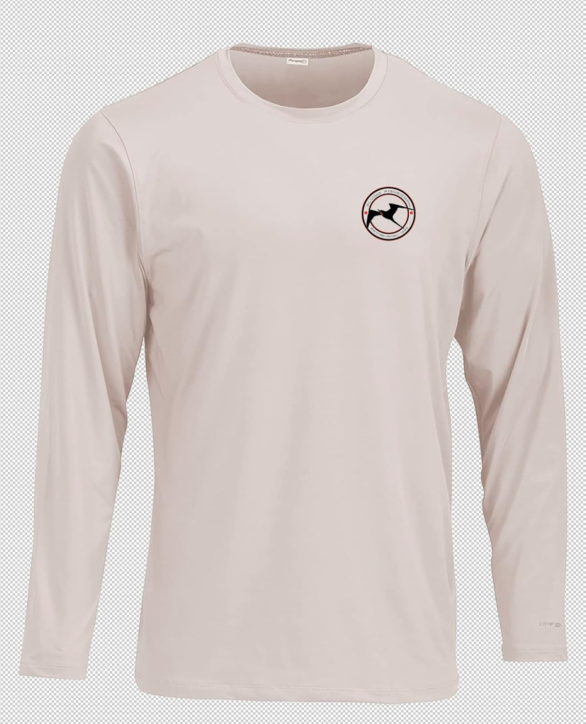 Flying Fisherman Frigate Bird Long Sleeve Performance T-Shirt, Sand, Large - As Pictured