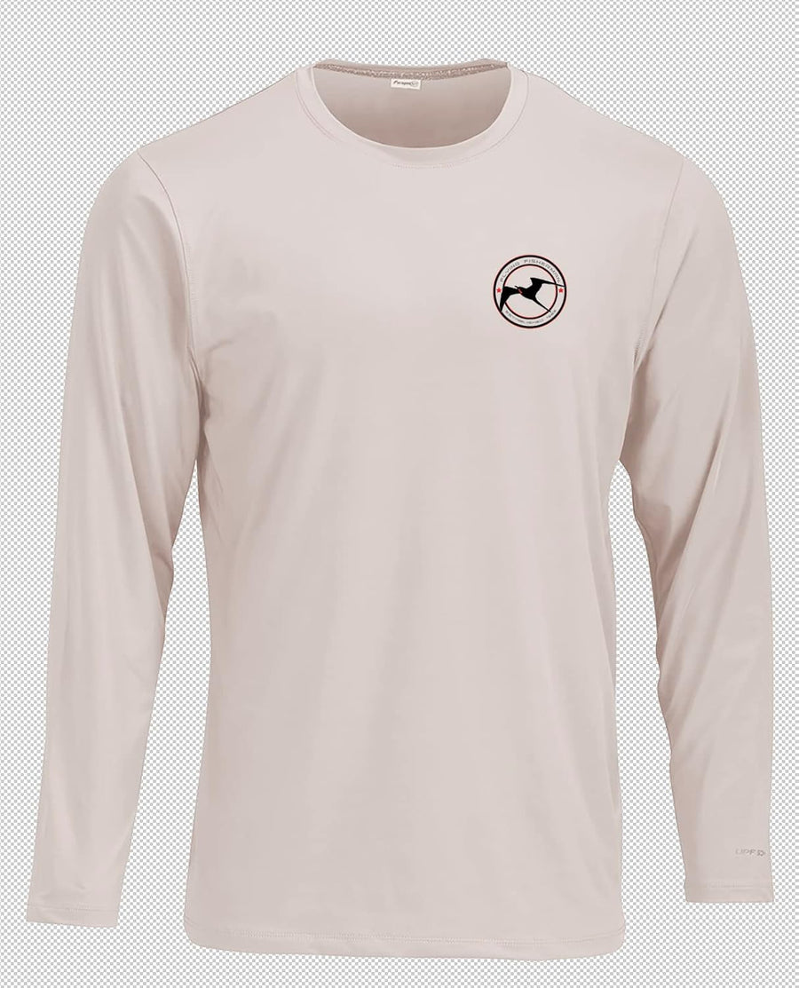 Flying Fisherman Frigate Bird Long Sleeve Performance T-Shirt, Sand, Large - As Pictured