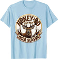 Men's Honey-Do Can Wait Deer Season Funny Deer Hunting Dad Humor T-Shirt - Baby Blue