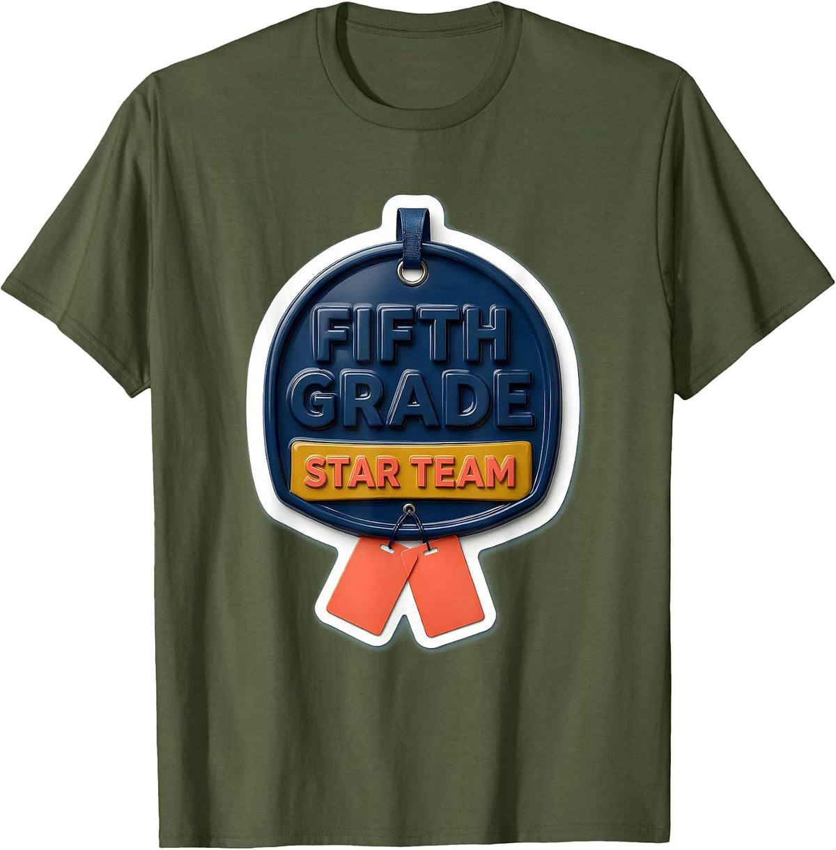 Fifth Grade Star Team Funny Teacher Back To School Pride T-Shirt - Olive Green