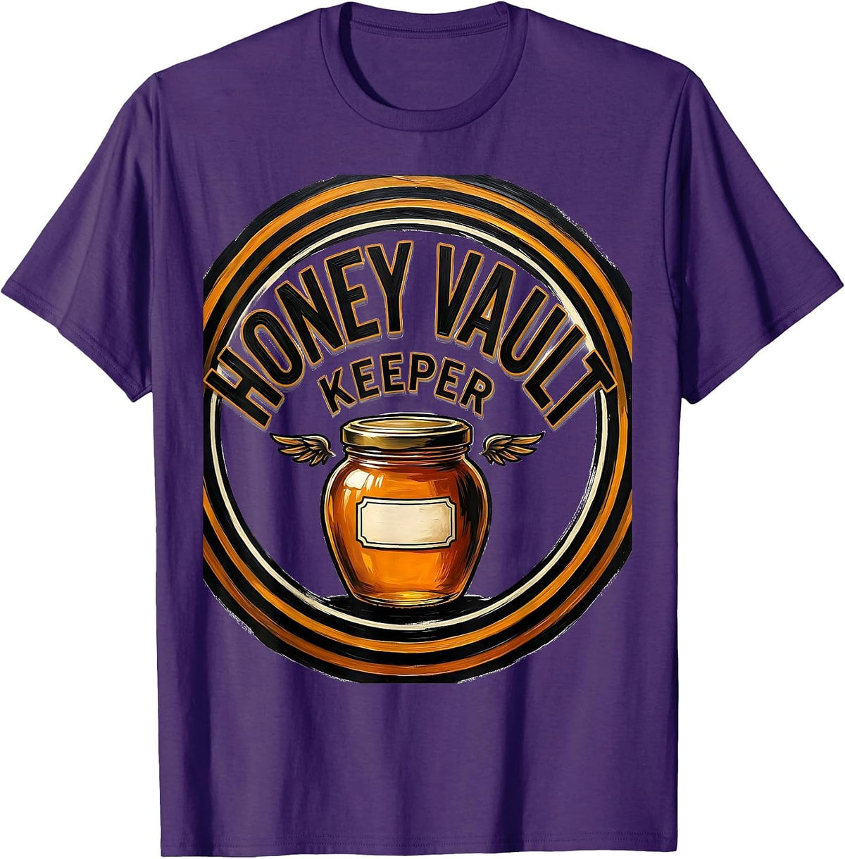 Honey Vault Keeper Playful Bee Honey Jar Halloween Costume T-Shirt - Purple