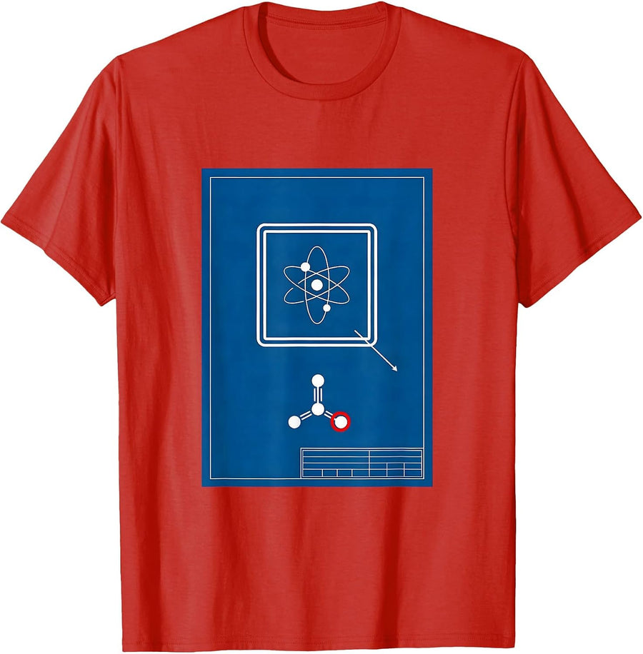 Men's Periodic Table Cell Chemistry Nerd Humor Science Lover T-Shirt - Red