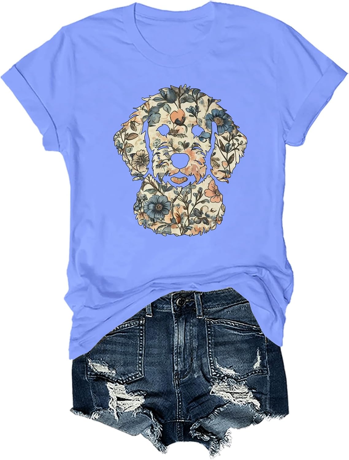 Golden Retriever Shirt,Goldendoodle Mom Shirt,Doodle Mom T-Shirt - Crewneck Carolina Blue
