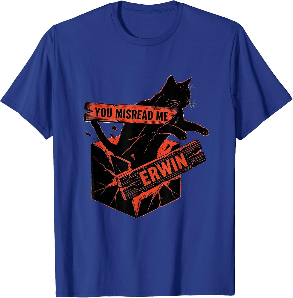 Men's You Misread Me, Erwin Funny Quantum Physics Science Teacher T-Shirt - Royal Blue