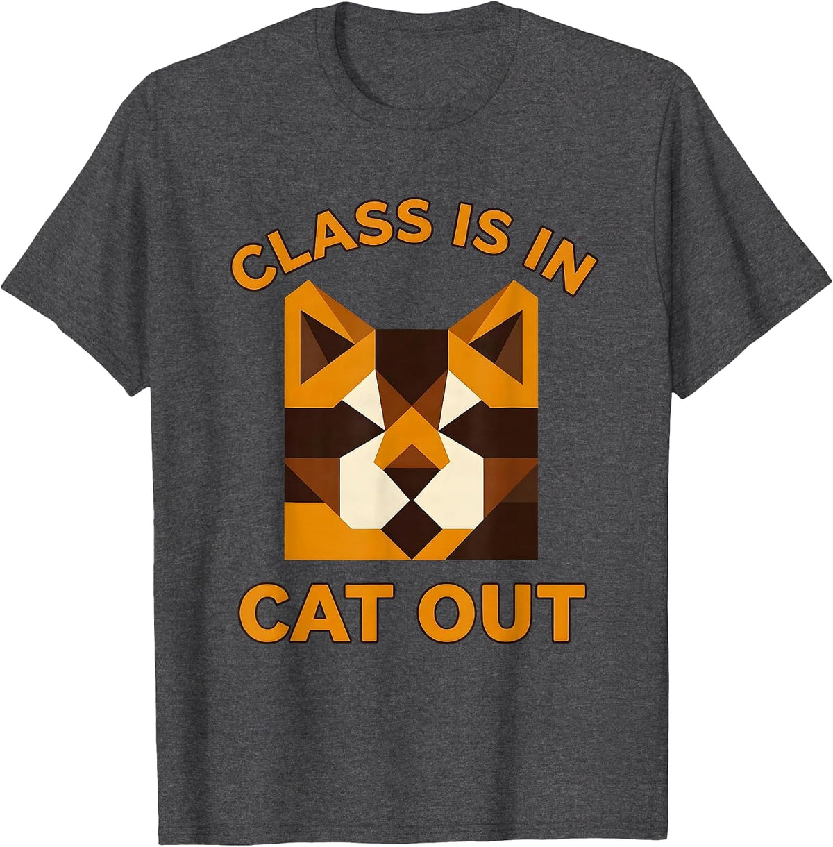 Men's Bengal Cat Lover Back to School Graphic Design T-Shirt - Dark Heather Grey