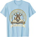 Men's Easily Distracted By Goats And Books Funny Book Lover Pet T-Shirt - Baby Blue