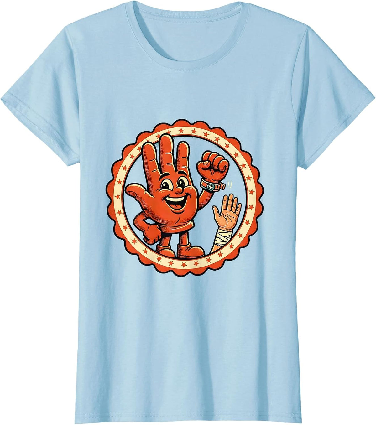 Women's Occupational Therapist and Patient High Five T-Shirt - Baby Blue