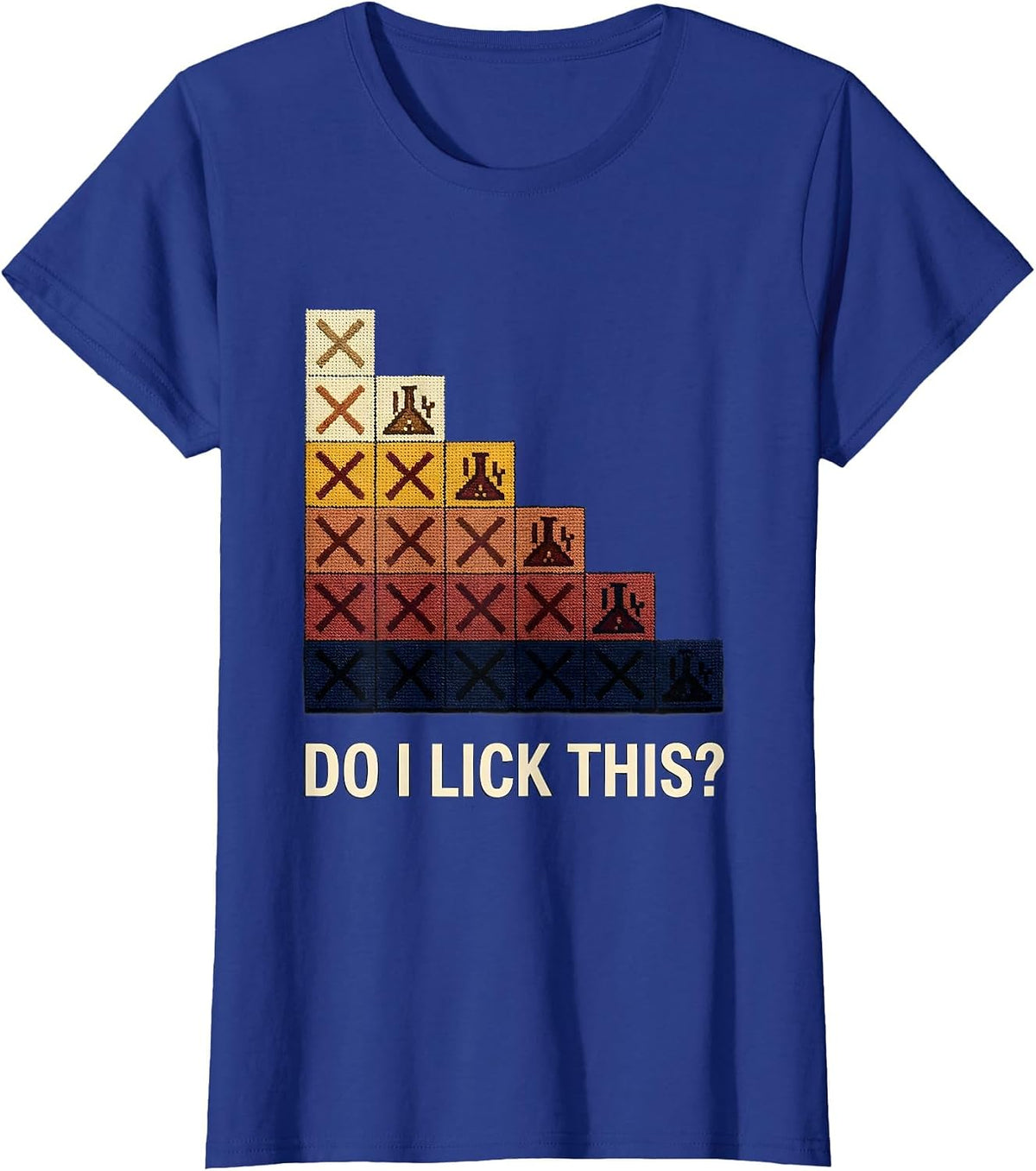 Women's Do I Lick This Funny Periodic Table Science Teacher Gift T-Shirt - Royal Blue