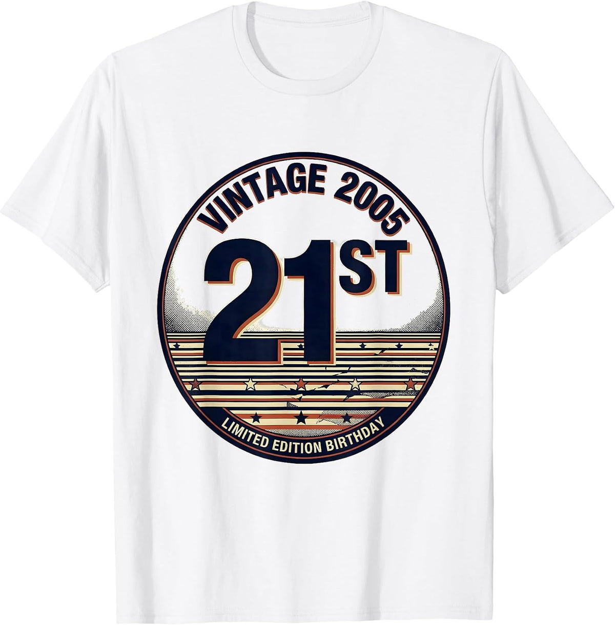 Men's Vintage 2005 Limited Edition 21st Birthday T-Shirt - White