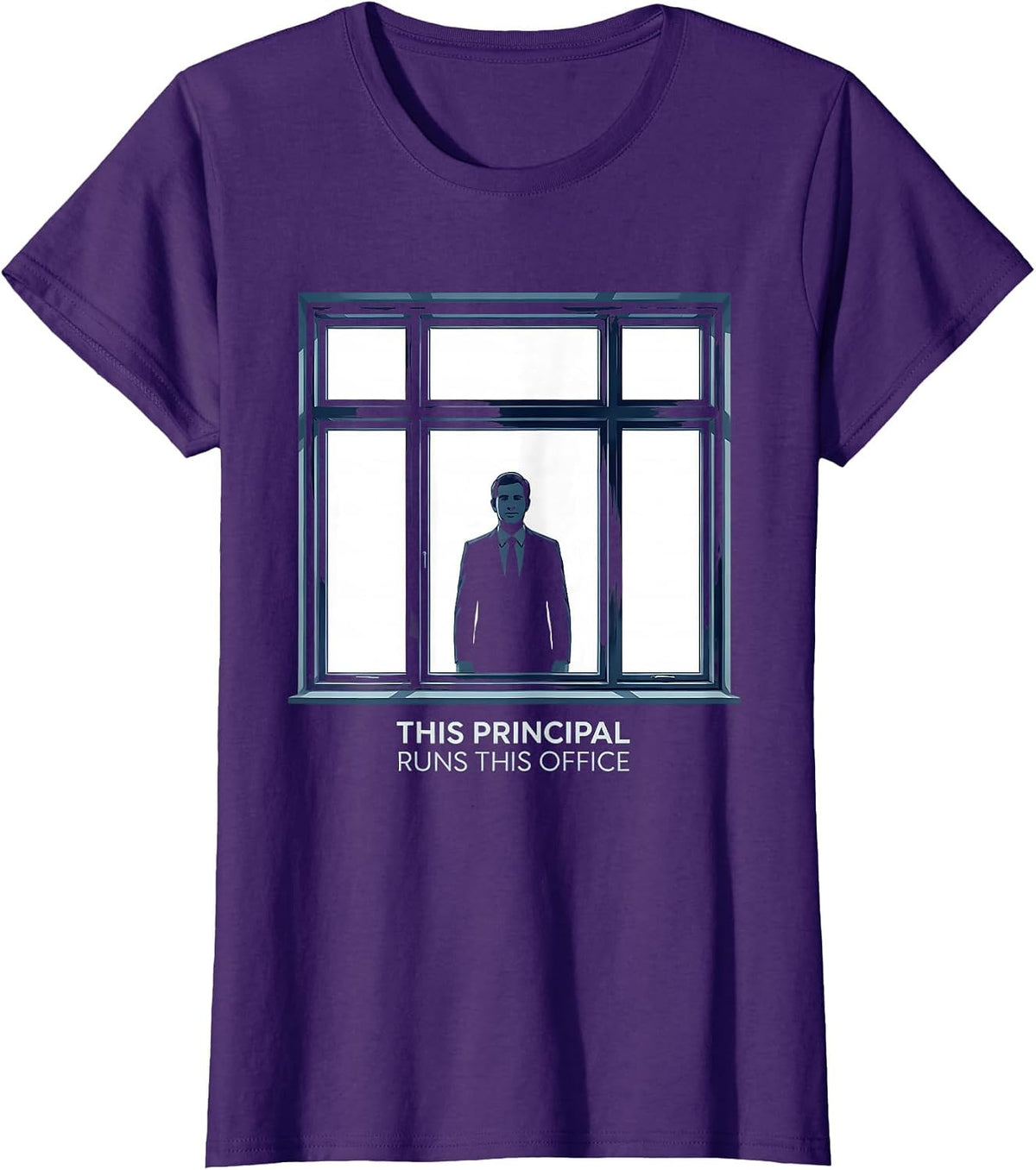 Women's This Principal Runs This Office Funny Principal Appreciation T-Shirt - Purple