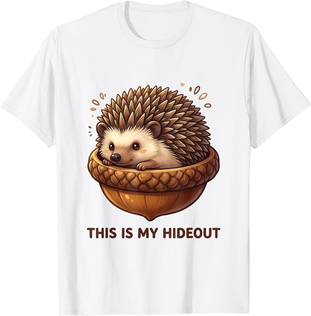 Men's This Is My Hideout Cute Kawaii Hedgehog Lover Gift T-Shirt - White