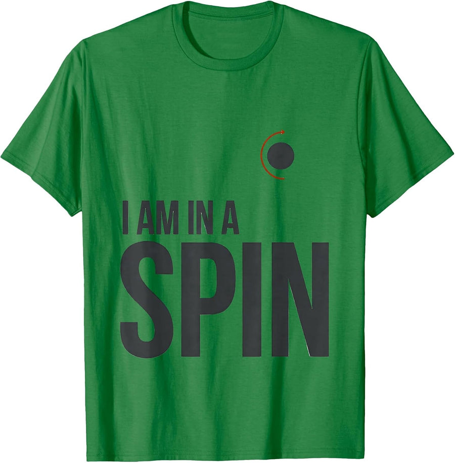Men's I Am In A Spin Funny Science Chemistry Physics Nerd Humor T-Shirt - Kelly Green